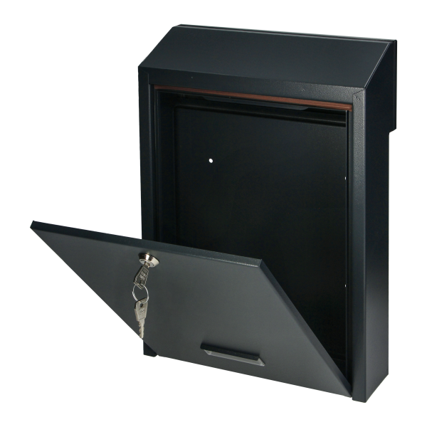 FIJI mailbox pass-through mailbox with cylinder lock, anthracite FIJI mailbox pass-through mailbox with cylinder lock, anthracite